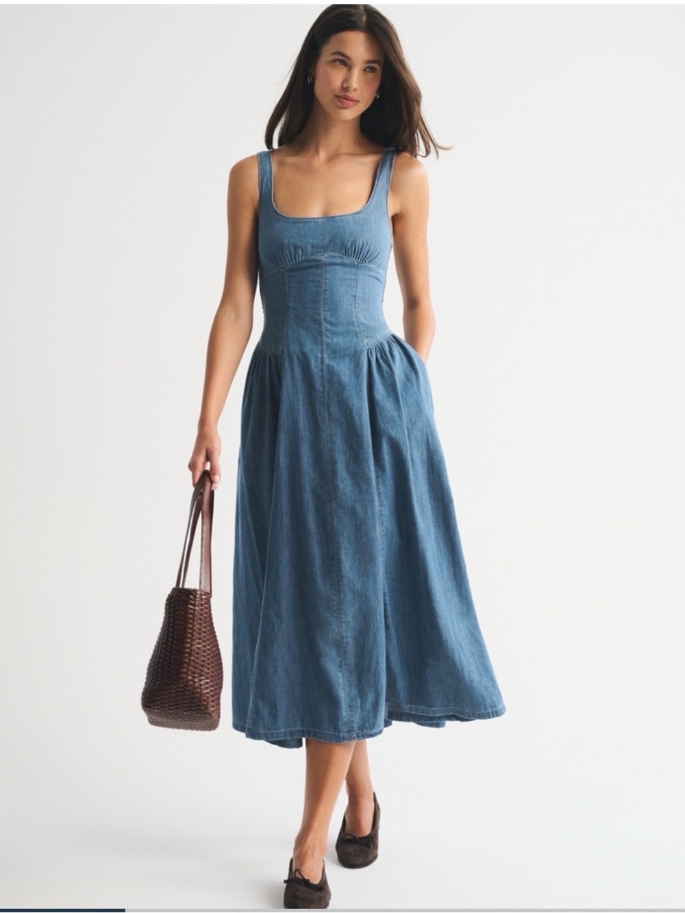 Abercrombie & Fitch DYLAN MIDI DENIM NWT
